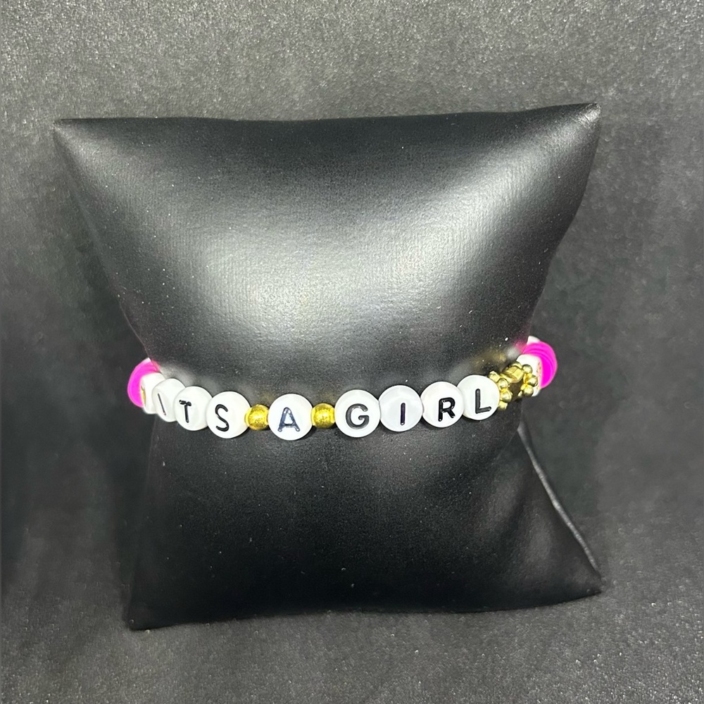 It's A Girl (Baby Shower) Heishi Bracelet